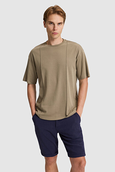 U.S. Polo Assn. Men's Khaki Comfort Fit Crew Neck T-Shirt 50326947-Vr027