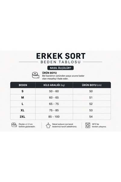 Miyalon Erkek Penye Pamuk kumaş Nakışlı Yanı Şeritli Günlük Rahat Kalıp Cepli Şort