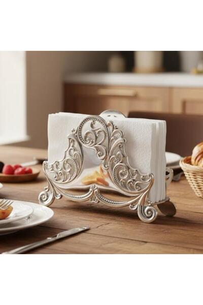 Ashredh Store Luxury Silver Iron Tissue Holder