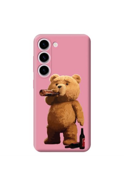 Other Samsung S24 Beer Time Pink Colored Silicone TPU Θήκη