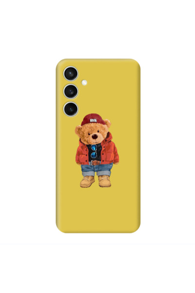 Other Samsung S24 Plus Bear in a hat Yellow Colored Silicone TPU Θήκη