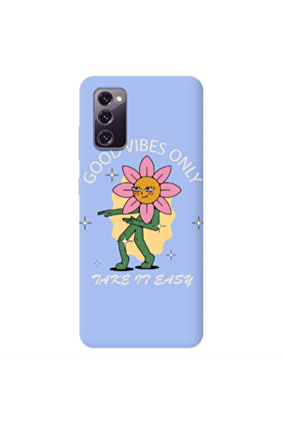 Other Samsung S20 FE Good Vibes Only Light Purple Colored Silicone TPU Θήκη