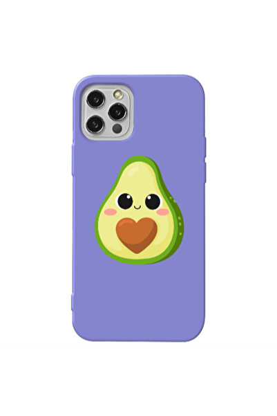 Other Apple iPhone 12 Pro Max Baby avocado Purple Colored Silicone TPU Θήκη