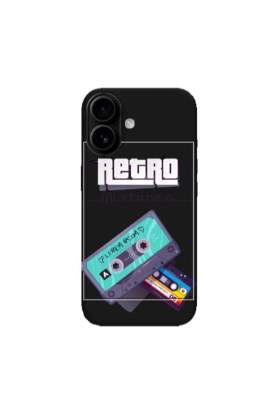 Other Apple Iphone 16 plus Mixtapes Black Colored Silicone TPU Θήκη