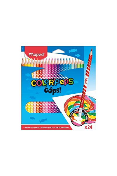 Maped Creioane colorate Color'Peps Oops cu radieră 24 culori
