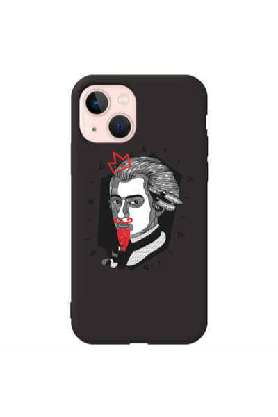 Other Apple iPhone 13 Bearded Black Colored Silicone TPU Θήκη
