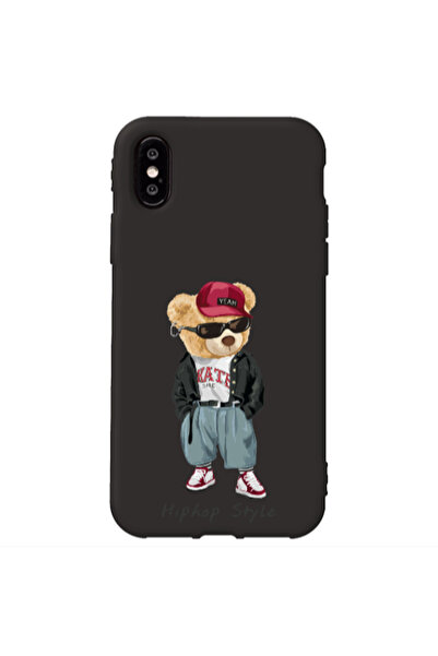 Other Apple iPhone Xs Max Hip hop style Black Colored Silicone TPU Θήκη