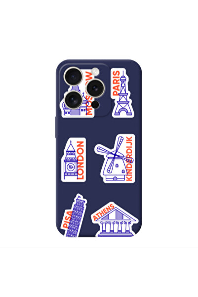 Other Apple iPhone 15 Pro Max Pisa Athens Dark blue Colored Silicone TPU Θήκη