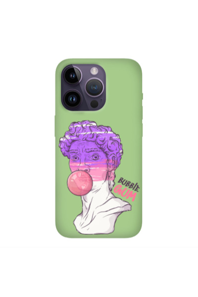 Other Apple iPhone 14 Pro Max Pin Bubble Light Green Colored Silicone TPU Θήκη