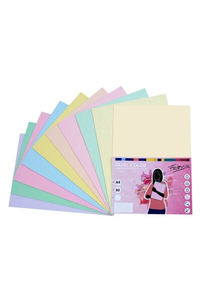 MC Micostore Hartie color A4, 80g/mp Fabrisa 16329, mix culori pale, 250 coli...