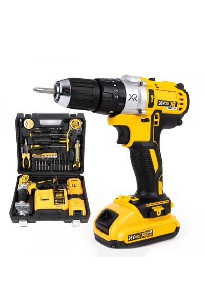 NEXTLY Mașină de găurit fără fir Seria Pro 36V - Două baterii și kit de acces...