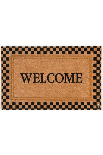 Evoris Coco Cc023A Welcome Patterned Thick Non-Slip Sole Moisture Absorbing Stylish Design Door Mat 45X75 cm