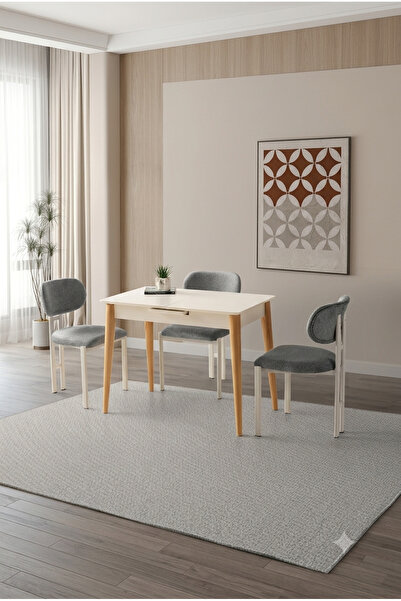 Lisso Mercan Mutfak Masası 100x60 CM Otomatik Açılır Mekanizma Cilalı Cumba MDF