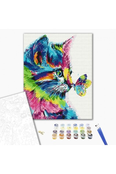 MC Micostore Ζωγραφική με αριθμούς Σετ Άνω-Κάτω 40x50εκ., Brushme - Πολύχρωμη...