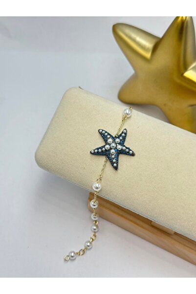 BYYEŞO Pearl Detail Starfish Steel Bracelet