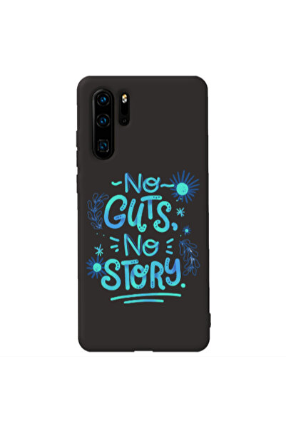 Other Huawei P30 Pro No guts no story Black Colored Silicone TPU Θήκη