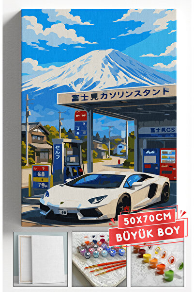 Akihabara Sayılarla Boyama Hobi Seti Çerçeveli Numaralı Tuval Fırça Boya Dahi...
