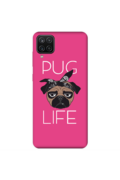 Other Samsung A12 Pug Life Fuchsia Colored Silicone TPU Θήκη