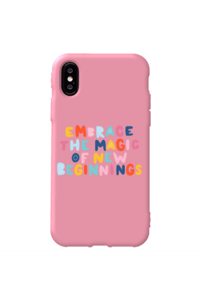 Other Apple iPhone Xs Embrace Pink Colored Silicone TPU Θήκη