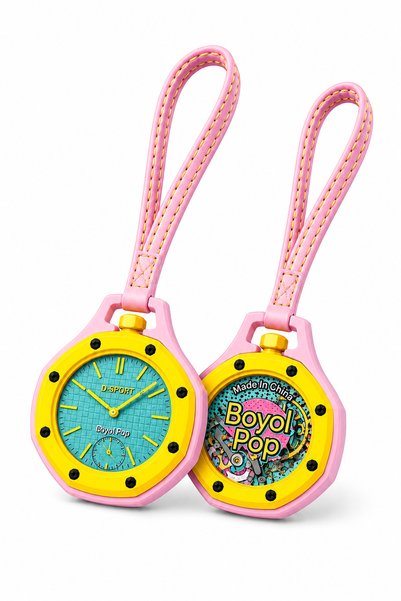 SMAYLİNG D-Sport Boyol Pop Bag Ornament Keychain Clock Premium Leather Strap Decorative Accessory