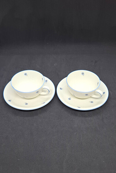 ABBETC Bosco Swiss Porcelain Vintage Coffee Cup 4 Pieces 2 Pieces 90 ml