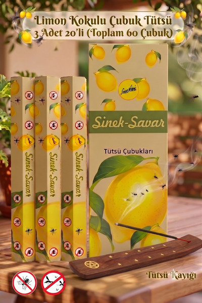 NEON PLUS Sinek savar tütsü 3 paket ve kayık