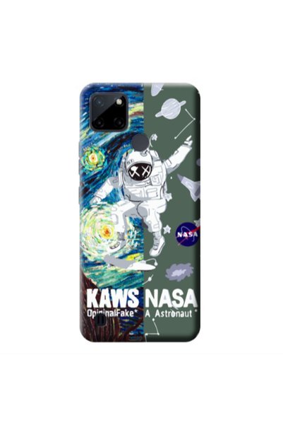 Other Realme C25Y Kaws Dark Green Colored Silicone TPU Θήκη