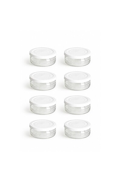 Empressco 6-Piece Premium Breakfast Set 410 Cc Glass and Plastic with White Lid