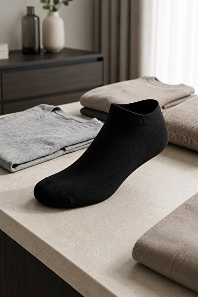 ESER Men's Set of 6 Black Bamboo Short Socks