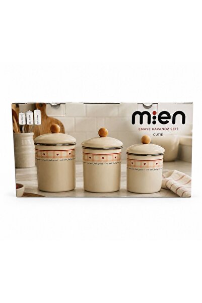 Arlina Home Kids Enamel 3-Piece Jar Set 13-15-17 cm