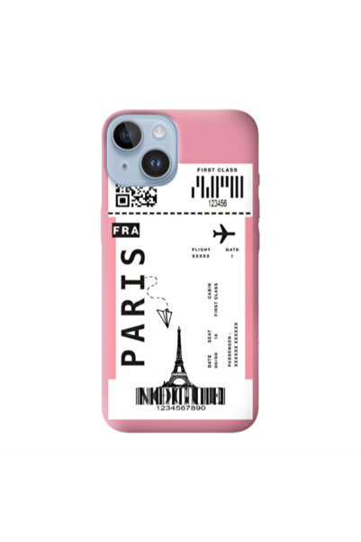 Other Apple iPhone 14 Plus Paris FRA Pink Colored Silicone TPU Θήκη