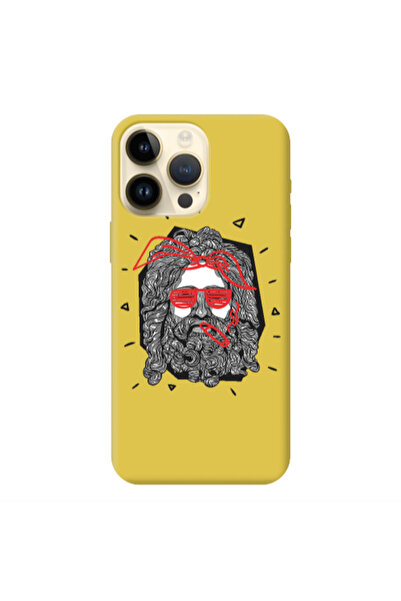 Other Apple iPhone 13 Pro Max Cool glasses Yellow Colored Silicone TPU Θήκη