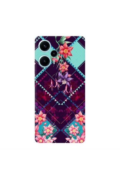 Other Xiaomi Poco F5 Checkered flowers Transparent Silicone TPU Θήκη