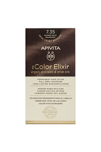 Apivita My Color Elixir Μόνιμη Βαφή Μαλλιών N7.35 Μελιόξανθο Μαόνι