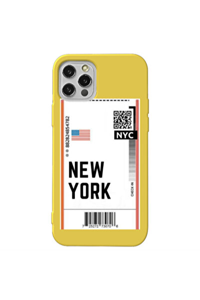 Other Apple iPhone 13 Pro New York NYC Yellow Colored Silicone TPU Θήκη