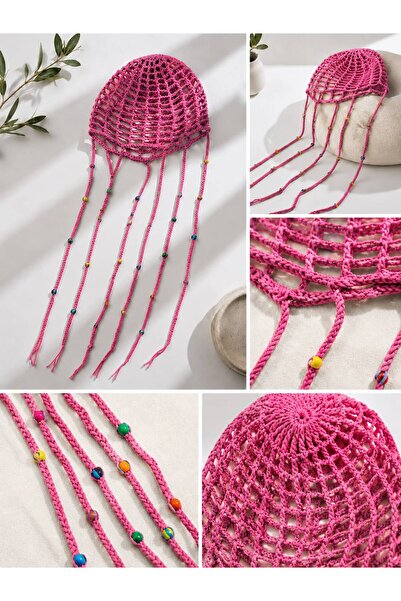 Cherry Butik Colorful Beaded Mesh Beanie
