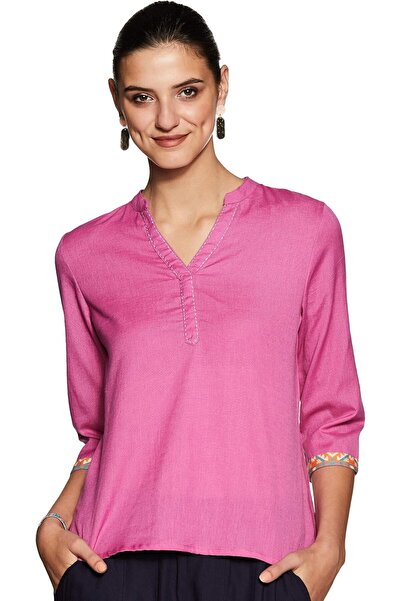 Amazon Brand - Myx Women's Cotton Mix T-shirt, Solid Color, Regular Fit, 3/4 ...