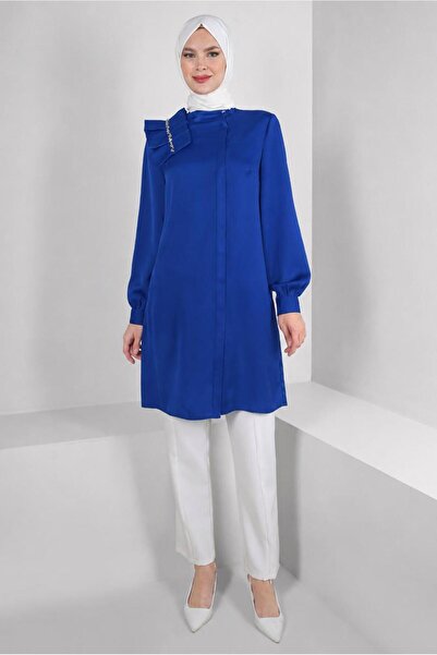 Alvina RIFFIR DETAIL STONE SATIN TUNIC 43838