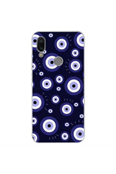 Other Xiaomi Redmi Note 7 Purple evil eye bead Transparent Silicone TPU Θήκη
