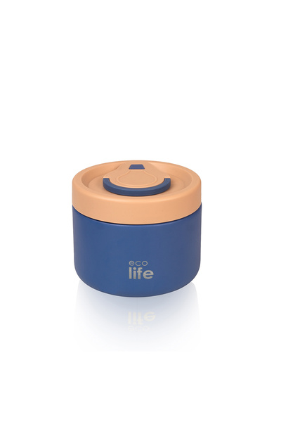 Ecolife Στρογγυλό Θερμός Φαγητού 650ml |   Μπλε