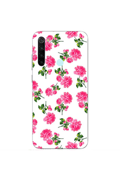 Other Xiaomi Redmi Note 8 Roses White Transparent Silicone TPU Θήκη