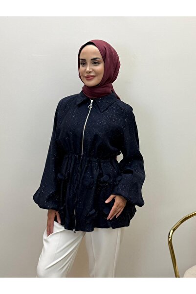 JOOQSTORE Silvery Thin Tensel Balloon Jacket