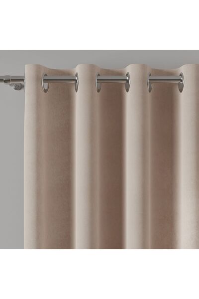 Milas Perdea de catifea bej deschis 140x260 cm