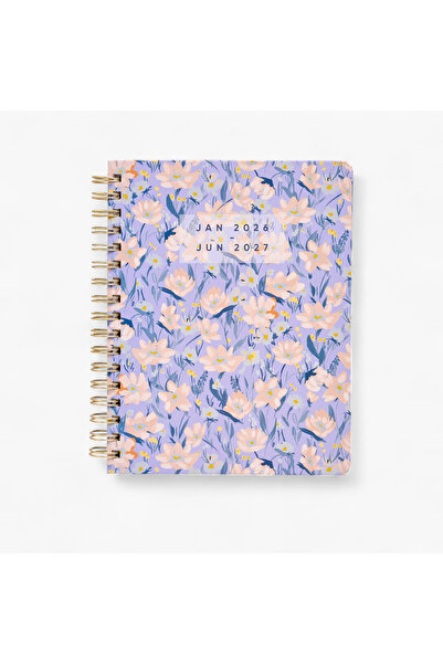 Lifestyle Floral Print Planner with Spiral Binding