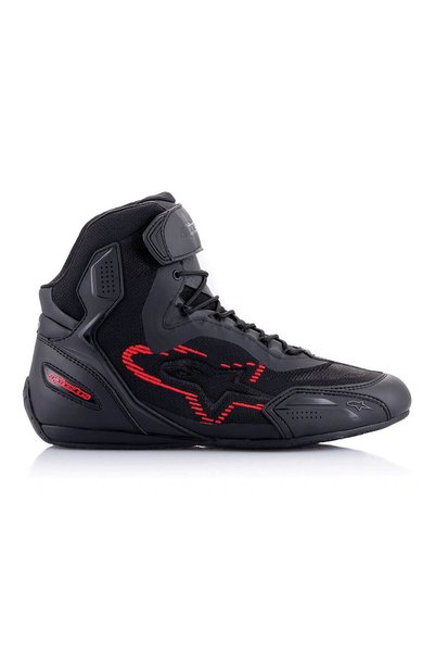 Alpinestars Faster-3 Rideknit Korumalı Motosiklet Botu Siyah Gri Kırmızı
