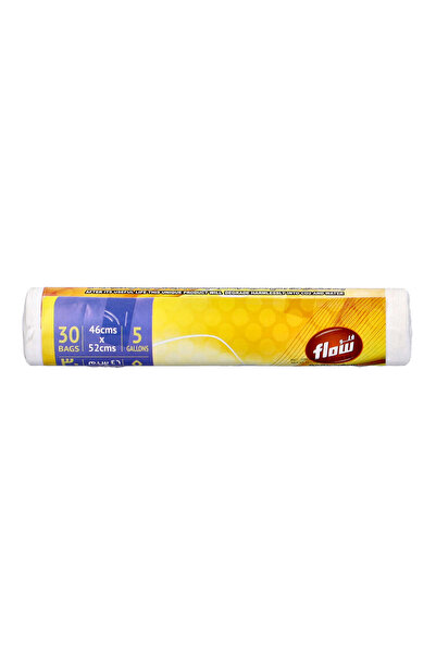 Flow Garbage Bag Rolls White 46x52cm 30's