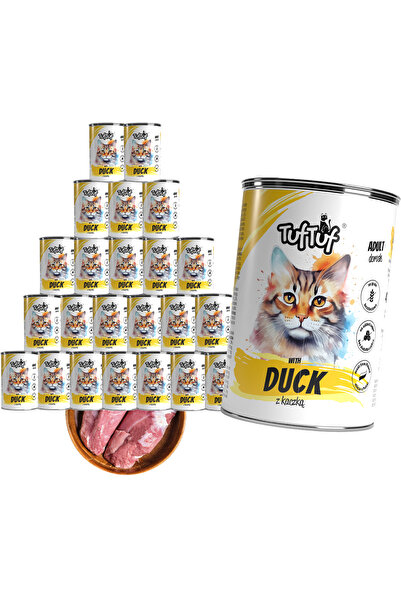 OEM Hrană umedă pisici, TufTuf, 24x400g, Carne Rață Tocată, Pisici Adulte, Su...