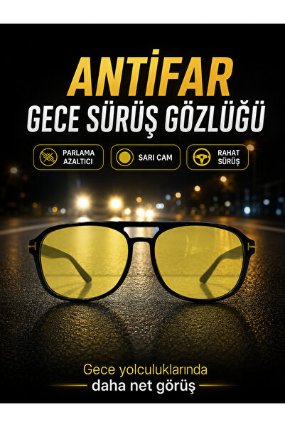 Optic Master Antifar Gece Sürüş Gözlüğü / Gece Görüş Gözlüğü Model 8814