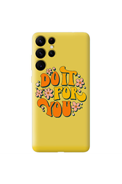 Other Samsung S22 Ultra Do it For You Yellow Colored Silicone TPU Θήκη