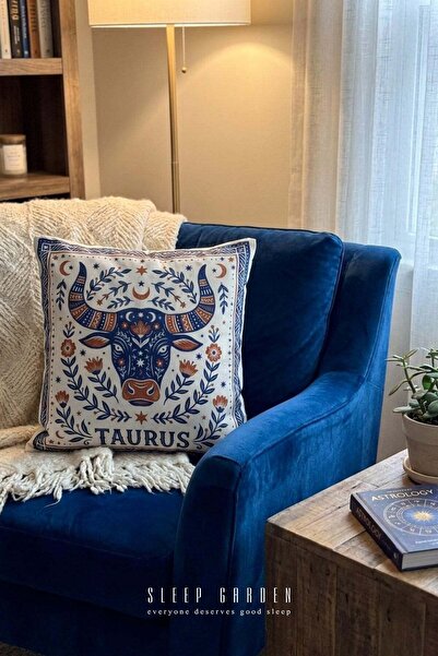 Sleep Garden Taurus Zodiac Sign Design Modern Decorative Throw Pillow Cover 4...